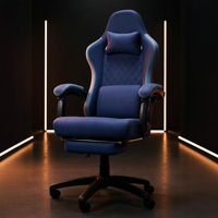 Chaise pivotante de jeu à dossier haut et de course avec soutien du dos et du cou Chaise d'ordinateur de bureau pivotante à 360 degrés