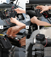 Répulsif à ultrasons étanche 12V contre les martres avec capteur de vibration, détection automatique et flash LED pour moteur de véhicule