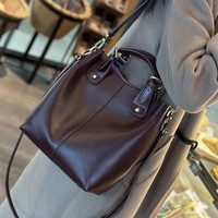 Sac à main pour femme 2026, sac panier classique polyvalent en cuir véritable, grande capacité, cuir de vachette souple tanné végétal, taille S