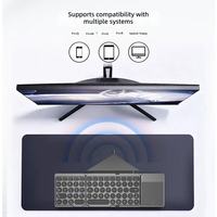 Keyboard Nirkabel Anti-Ghosting 64-Tombol Lipat Tipis dengan Kulit PU, USB Type-C, Tanpa Lampu Latar untuk iPad Mini Tablet