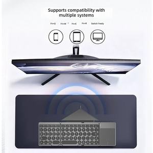 Folding <b>Keyboard</b> 64 Keys PU Leather Cover Wireless for <b>Tablet</b> iPad Mini - Product Image 2
