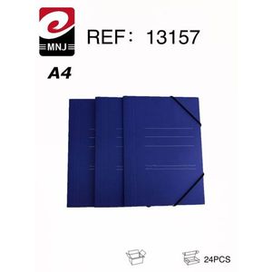 Dossier bleu A4 avec bande élastique pour le rangement de documents, 24 pièces - Product Image 3
