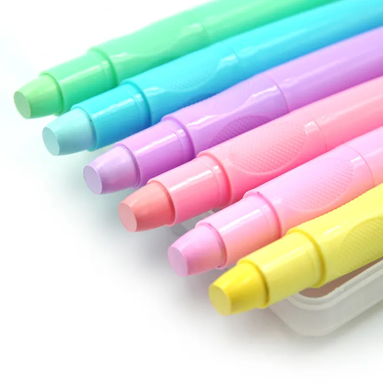 6pcs macaron Cor Eco Crayon Pen Set macaron Gigante Torcida Criança Criança Pintura Crayon