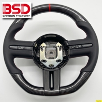 Volant en fibre de carbone forgé pour Ford Mustang GT GT500 2006 2007 2008 2009 Accessoires intérieurs de voiture