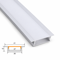 Profilé d'éclairage linéaire architectural en alliage d'aluminium pour bande LED de surface avec diffuseur PC, dimmable, garantie 5 ans, vente en gros