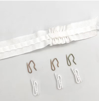 Ruban de rideau jacquard épaissi blanc pur, à crochets plats, en acrylique perforé, ruban textile filé, doublure de rideau, style coréen, poids lourd