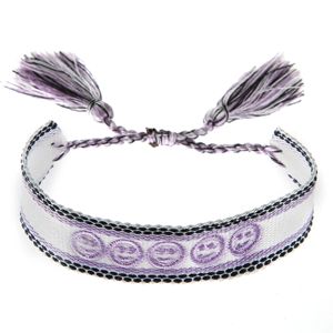 Tessuto Lettera Braccialetto Del Braccialetto Logo Ricamato Fascia di Polso Nappa Braccialetto Per Le Ragazze - Product Image 1