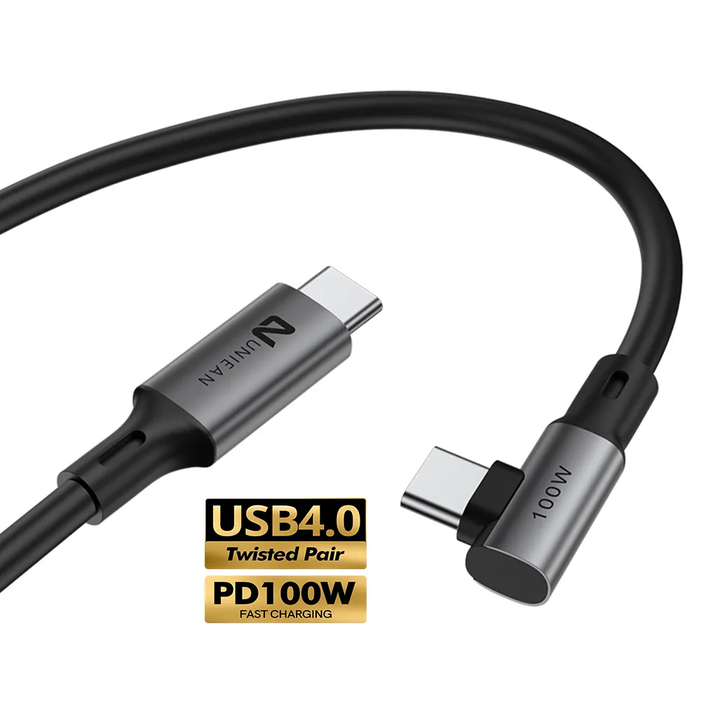 VR akış bağlantısı USB kablosu 0culus Quest Cuxnoo sanal gerçeklik kulaklık kablosu için uyumlu sağ açı USB4.0 USB C C kablo
