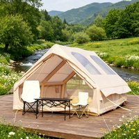 Tente gonflable de glamping quatre saisons grande capacité pour camping en plein air, tente gonflable en tissu Oxford pour 6-8 personnes, portable et personnalisable