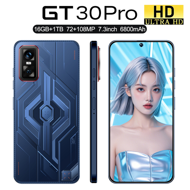 2025 New Infinix GT30 Pro Perforated 7.3inch 144Hz HD Large-Screen Android 14 Deca Core Global 5G Cell Phones Dual-SIM