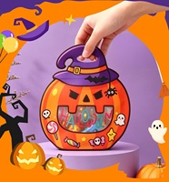 Sacs en plastique vides de luxe à motif de dessin animé d'Halloween, auto-scellants, portables, réutilisables, pour cadeaux de fête, bonbons, emballage, vente en gros