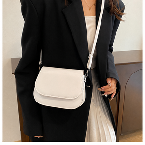 Fashion PU Leather Saddle Bag Casual Flap Crossbody Shoulder <b>Handbag</b> for Women - Product Image 2