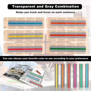 Tiras de lectura guiada Tiras de resaltado Superposición de colores Marcadores de resaltado Ayuda con la dislexia - Product Image 5