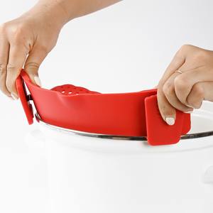 Üretici klipsli Pot süzgeç ayarlanabilir isıya dayanıklı silikon klip süzgeç ev mutfak gereçleri üzerinde 2 klip ile süzgeç - Product Image 5