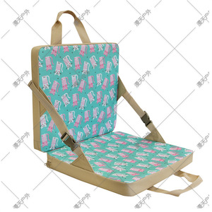 Cojín para asiento de camping al aire libre con diseño floral, cojín rectangular portátil de fibra de poliéster para silla, para uso en viajes y picnics - Product Image 2