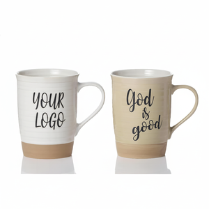 Tazza da Caffè in Ceramica Personalizzata 'God Is Good', Tazza da Tè in Gres Scanalato con Manico Grande per Casa e Ufficio, Regalo Religioso 16oz - Product Image 1
