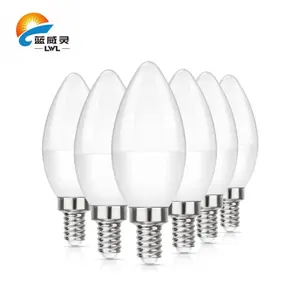 Ventes directes d'usine haute efficacité Led ampoule Led plastique haute qualité 5W bougie C37 E14 ampoule pour éclairage intérieur