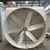Ventilateur axial électrique à entraînement direct de grande capacité avec pales en fibre de verre pour la ventilation et l'évacuation dans l'industrie avicole