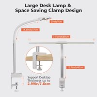 Grande lampe de table LED électrique sans éblouissement, flexible à col de cygne, en ABS, moderne, à commande tactile, simple, avec pince