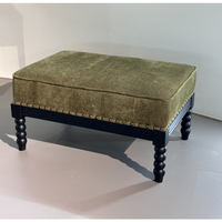 Ensemble Fauteuil et Repose-Pieds Classique Élégant, Confortable et Rembourré, Portable et Durable pour la Maison et le Bureau