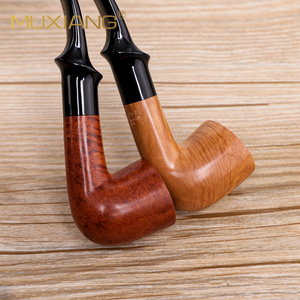 Muxiang Handmade Briarwood Pipe 9mm Filter Bent Type Tobacco Smoking Accessory For Men - Product Image 4