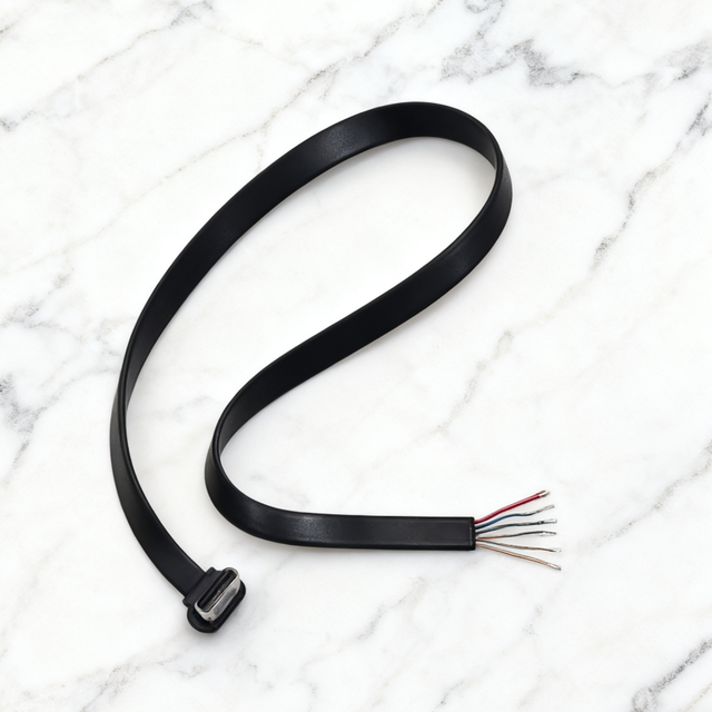 PD Charging Mobile Phone Ultra Thin Flat Ribbon Low Profile Angled Type C USB Extension Ata Power Charging Cable Wire Harness