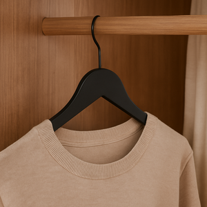 Modern Anti-Slip Wooden Clothes Hanger With Iron Components, High Quality Hotel & Boutique Style, Personalizable Color Coated, S - Product Image 4