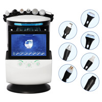 Analyseur de nettoyage du visage intelligent 7 en 1 Ice Blue, multifonctionnel, hydratant, microdermabrasion au diamant, soin du visage