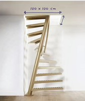 Escaliers en colimaçon préfabriqués personnalisés Escaliers d'escargot en acier inoxydable Escalier en colimaçon en bois Escalier intérieur en pente