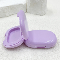 Nouvelle mini boîte à poudre personnalisée avec palette de fard à paupières compacte miroir Blush matériau d'emballage de boîte en plastique vide pratique