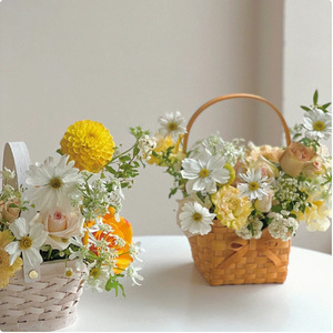 Cesta de Flores Tejida a Mano, Rectangular, de 2.0-3.0 L, para el Día de la Madre, Bodas, Festival del Bote del Dragón - Product Image 2