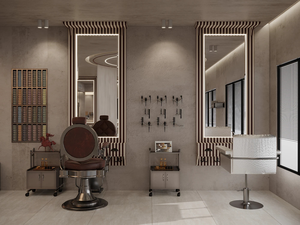 High-End Stylist Workstation LED <b>Mirror</b> Professional Salon Store Fit-out Solution D2P - Product Image 5