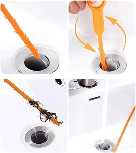 5 trong 1 bồn rửa rắn Cleaner cống Auger tóc Catcher bồn rửa nạo vét cống làm tắc nghẽn ống Remover làm sạch bàn chải - Product Image 5