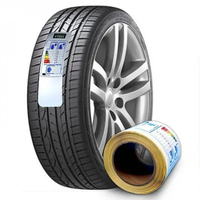 Nouveau design d'étiquettes adhésives imperméables en vinyle PP semi-brillant pour roue de voiture en caoutchouc de moto