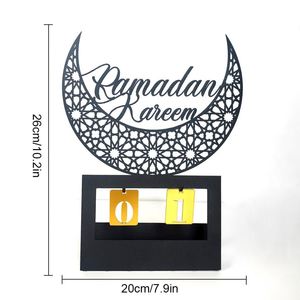 Decoración Musulmana Novedosa, Luna de Ramadán Mubarak, Decoración de Ramadán para el Hogar, Decoración de Luna Creciente 3D de Metal - Product Image 4