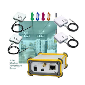Système de capteur de température sans fil, 4 ensembles, transmetteur sans fil, contrôleur de capteur, surveillance de la température des chambres froides - Product Image 1