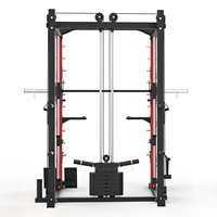Equipo de Entrenamiento Multifuncional Todo en Uno, Máquina Smith de Acero para Gimnasios Domésticos con Funciones de Fly y Gantry