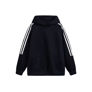 Sudadera con Capucha para Mujer, Color Sólido, Estampado con Logotipo, Informal, para Otoño, Corte Regular, con Bolsillos, Mezcla de Algodón, Tejido de Punto - Product Image 4