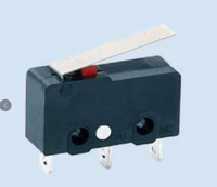Bouton poussoir à base noire à 3 broches Micro-interrupteur électrique de base