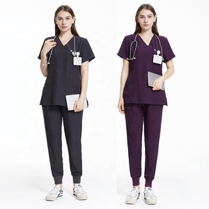 New Female Nurse Scrubs Uniforms Sets <b>Top</b> Jogger Meidical Scrubs Uniforms Nursing Women Scrubs Sets Stretch Hospital Uniforms - Product Image 1
