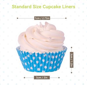 Custom <b>Disposable</b> High Temperature Resistant Grease Proof Eco-friendly Natural Microwave Safe Colorful Cupcaker Paper Cups Cake - Product Image 2