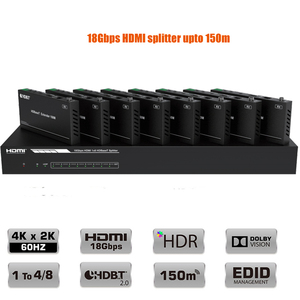 1x8 4K HDMI hdbaset Splitter phân phối khuếch đại bao gồm 8 RX tối đa 150m cho rạp hát tại nhà hệ thống - Product Image 2