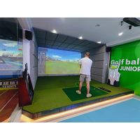 Sistema de Simulación de Golf Interactivo de Acero Inoxidable para Interiores, Equipo de Juego Deportivo Personalizable para Entretenimiento