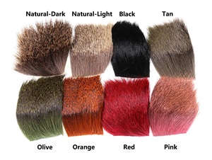 5cmX5cm naturel et teint cheveux de cerf wapiti fourrure de cerf matériel de montage de mouche pour <span class=keywords><strong>nymphe</strong></span> mouche sèche laineux Bugger banderoles leurres de pêche à la truite - Product Image 2