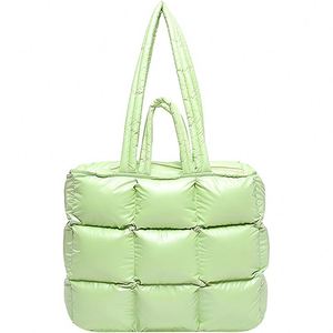 Bolso Tote Impermeable de Gran Capacidad para Mujer, Bolso de Hombro Acolchado de Poliéster Negro para Invierno, Bolso Bandolera - Product Image 4