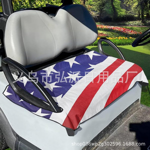 Funda para asiento de carrito de golf, juego completo, 133x80, poliéster, diseño de bandera americana, posición delantera, para Ez Go, uso en las cuatro estaciones - Product Image 4