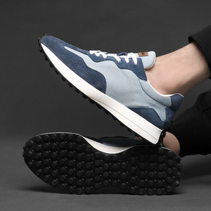 Zapatos Casuales de Cuero para Hombre, Estilo Chic, Primavera-Verano, Color Azul Limpio, Zapatillas Deportivas - Product Image 6