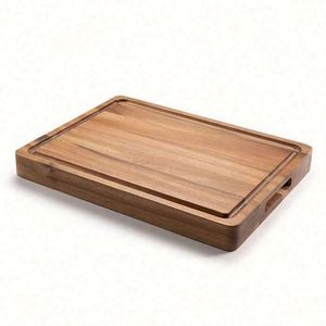 Tabla de Cortar Rectangular de Madera de Acacia Ecológica de Doble Cara, 1.5 cm de Grosor, Personalizada, para Carnes y Charcutería - Product Image 5