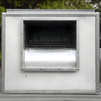 Ventilateur centrifuge Htfc à double gaine d'admission, entraînement direct par courroie, en acier inoxydable, 380V, pour cuisine et ventilation