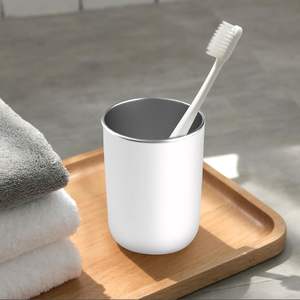 Vaso de Acero Inoxidable de 12 Onzas, Vaso para Baño, Portacepillos de Dientes, Vaso Reutilizable - Product Image 4